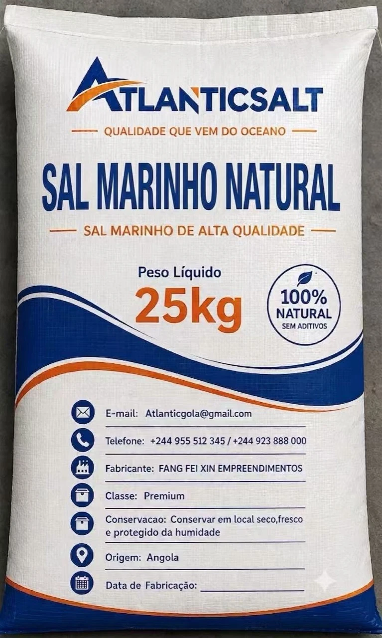 Sal Marinho Natural ATLANTICSALT embalagem 25 kg